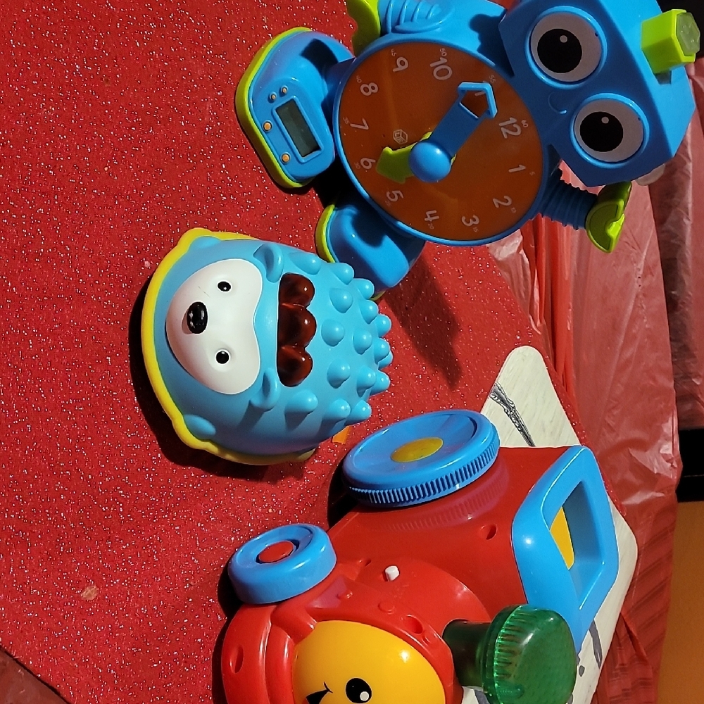 Toddler Toys Vibrant Learning Toy Set with Blue and Red Design